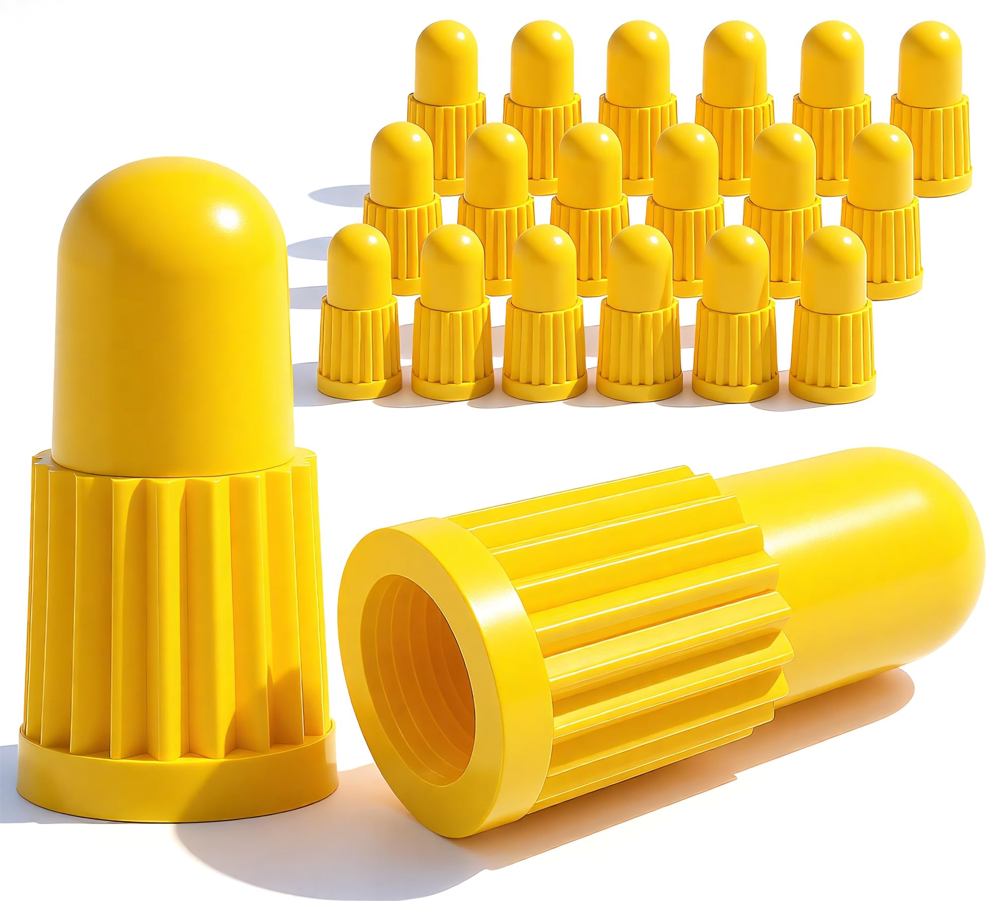 Amazon.co.jp: MEAJOO 仏式バルブキャップ イエロー (20個パック